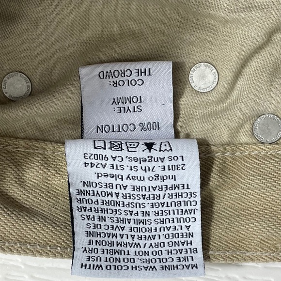 Boyish Tommy High Rise Straight Jeans in The Crowd Khaki Tan Button Fly Size 25 - Picture 8 of 12